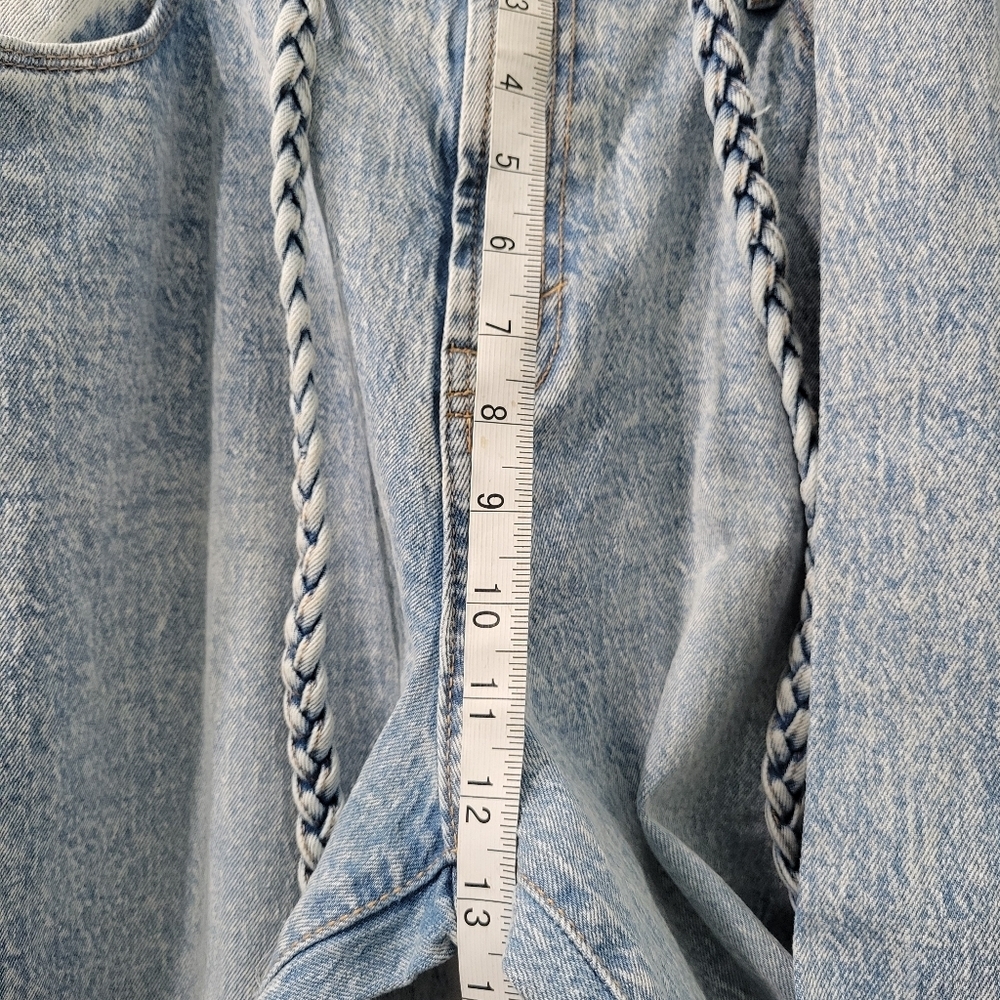 Kensie Jeans For Women's The Carla Hi-Rese Wide Leg Light Blu Braided Belt Sz 12 - Picture 7 of 16